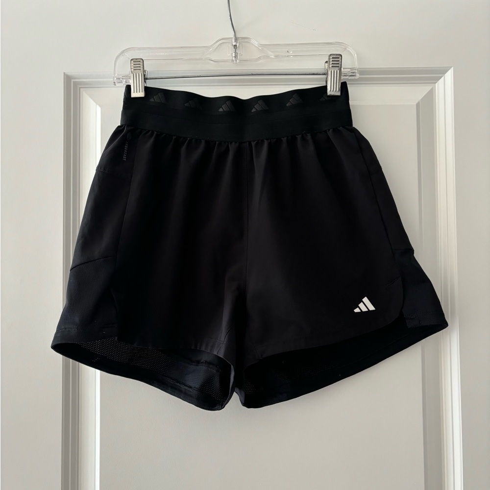 Adidas Black Athletic Shorts with Elastic Waistband